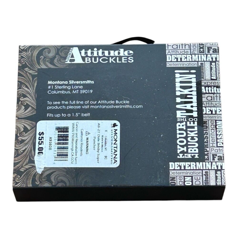 Montana Silversmiths Dale Brisby Super Puncher Attitude Belt Buckle New In Box - Picture 2 of 4